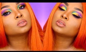 FULL FACE RAINBOW MAKEUP TUTORIAL - ACE BEAUTY COLLAB! -  SAMANTHA VEGA