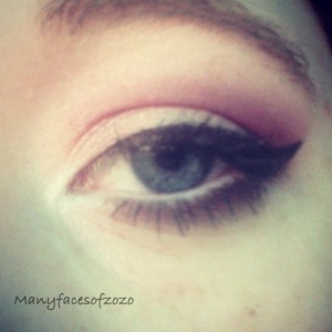 Purple and smokey don't go together well but this is a safer way to do one, no bursed eyes here!! 