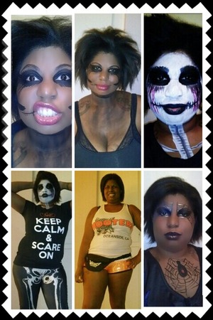 collage of my Halloween makeup.