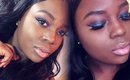 BLACK GLITTER SMOKEY EYE WOC | NYE Makeup Tutorial! - Royaldbeauty'Tv