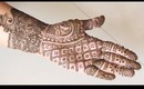 Easy & Simple Henna Design : How To Draw Henna/Mendhi For Full Hand : Learn Henna Art