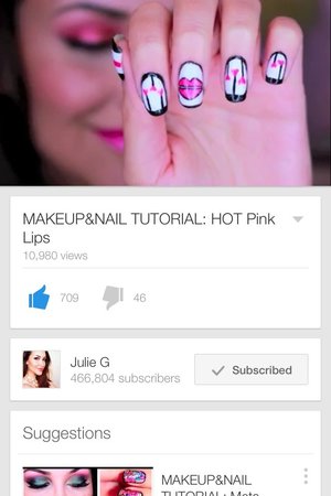 Julie G is a youtuber who does vlogs, makeup looks,nails, etc. This is one of her nail looks she is awesome! If you get the chance go subscribe to her!