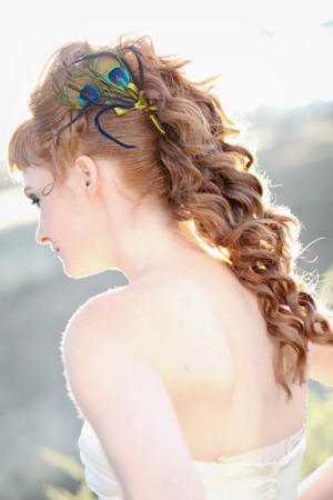 i did this for a bridal photo shoot, she was the modern, fashion forward bride look
