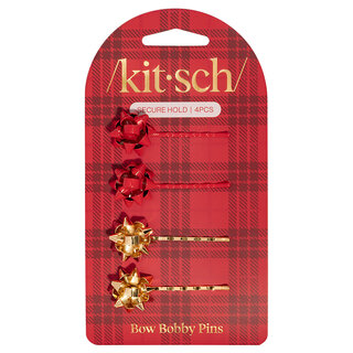 Kitsch Metal Rhinestone Assorted Bobby Pins 4pcs