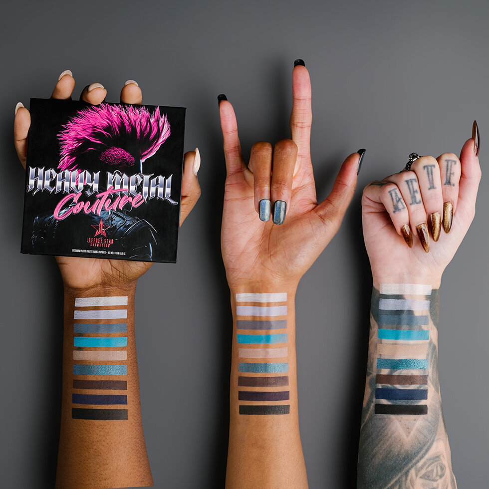 Jeffree Star Cosmetics Heavy Metal Couture Mini Palette Swatches