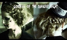Goddess of the Darkest Night|Halloween Braided Hair Tutorial for Medium to Long Hair