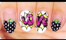 Nail art | Valentines Day Pop Art ✩ Martina Ek