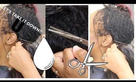 How to take down a 1 1/2 month old sew in!!!