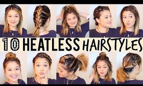 10 Heatless Hairstyles // Under 5 Minutes