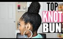 Top Knot Bun on Natural Hair