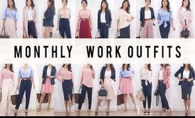 Monthly Work Outfit Options | Style Mix + Match Ideas | ANN LE