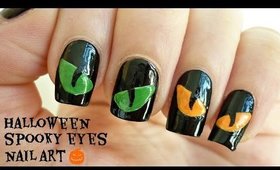 Halloween Spooky Eyes Nail Art!