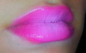 Ombre hot pink  lips!