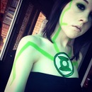 Green Lantern inspired bodyart/makeup 