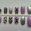 Silver and Purple Studded Nails!