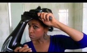 Blow drying natural hair tutorial