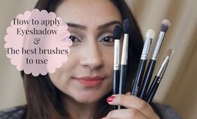 How to apply eyeshadow & best brushes to use || Makeup With Raji