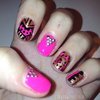 Pink Tribal Leopard Nails!
