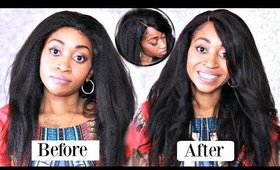 Watch Me  SLAY  This Kinky Straight Wig From Start to Finish #protectivestyle  | Chinahairmall