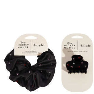 Kitsch Kitsch & Mickey and Minnie Rhinestone Scrunchie & Claw Clip Bundle