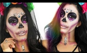 Colorful Sugar Skull Babe || LAUREN NICOLE