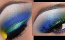 Yellow, Green, and Blue eyeshadow tutorial!