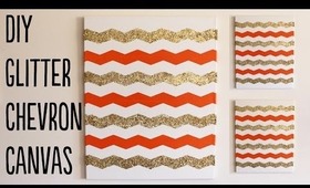 DIY Chevron Glitter Canvas (Home Decor) Tutorial | OliviaMakeupChannel