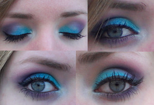 Used the maybelline new york color tattoo in turquoise forever.