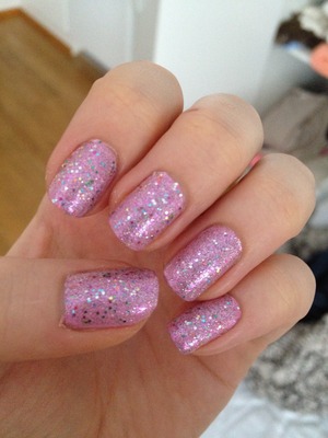 My glitter pink/purple nails - L'Oréal & China Glaze