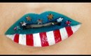 4th of July Makeup - Lips : USA Independence Day inspired