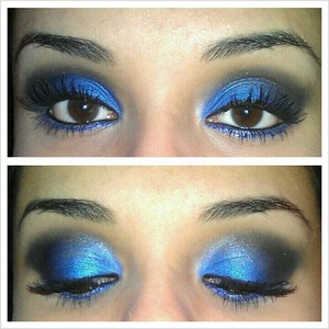 cobalt blue smokey eye
