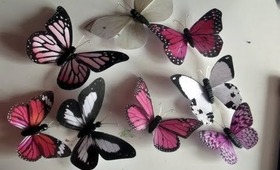 Making wall butterflies from paper
