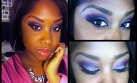 purple eyeshadow makeup tutorial for brown eyes