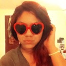 Red heart sunglasses 
