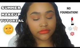 Summer Makeup Tutorial- Warm Neutral Eyes and a Bold Lip 🌞| Lyiah xo