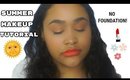 Summer Makeup Tutorial- Warm Neutral Eyes and a Bold Lip 🌞| Lyiah xo