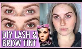 LASH TINT & BROW DYE AT HOME! ⁉️😱 How To DIY