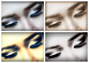 combination of black & white eyeshadow