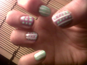 whimsical pastel nails done 11/27/11