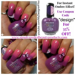www.simplyspoiledbeautyproducts.com GET THESE MOOD COLOR CHANGING POLISHES FOR INSTANT OMBRE EFFECT! 