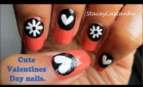Valentines day nail design tutorial.