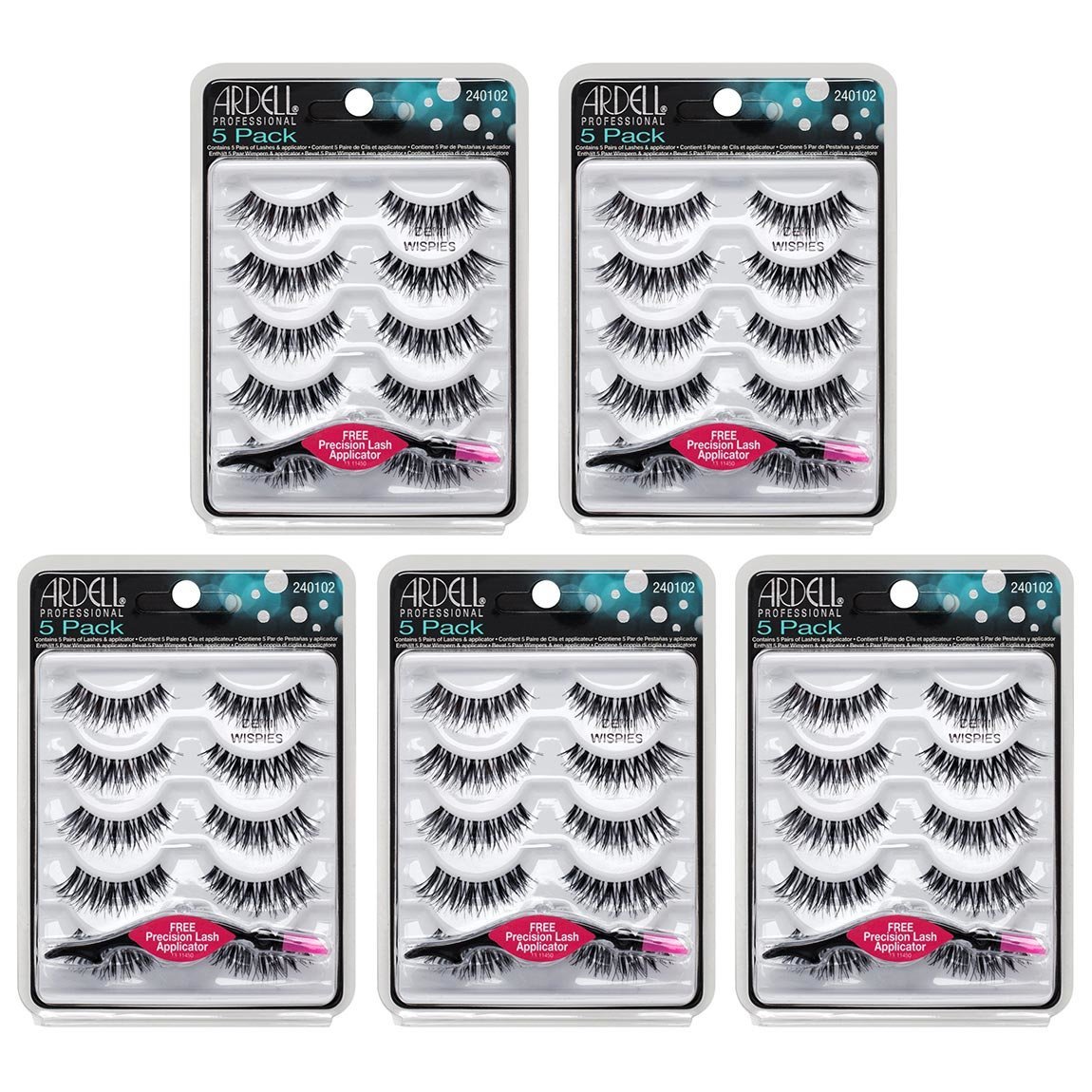 Ardell 5 Pack Demi Wispies Black Bundle alternative view 1 - product swatch.