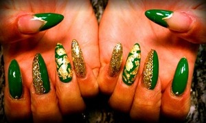 cant take credit for this design.. its on me, but my friend Vanessa painted them for me;') posh by revlon