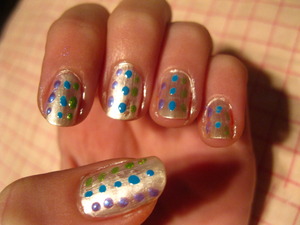Dotted Nails-cool colors