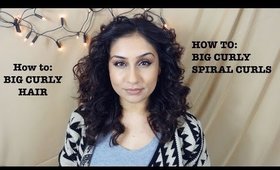 How to: Big Bouncy Curly Hair Spiral Curls || Raji Osahn