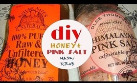 DIY : (Easy and quick) honey+pink salt mask/scrub ( acne prone skin)