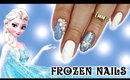 Frozen And Christmas Inspired Nail Art| My Boyfriend Does My Nails♡