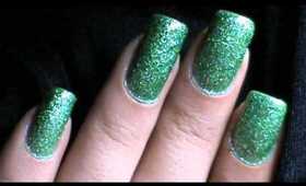 Green Glitter Nails - The Gradient Look !