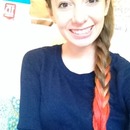 Fishtail braid with red