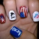 Patriotic Rocky Nails For Forth Of July
